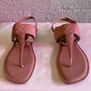 Karl Lagerfeld Leather Slingback Sandals